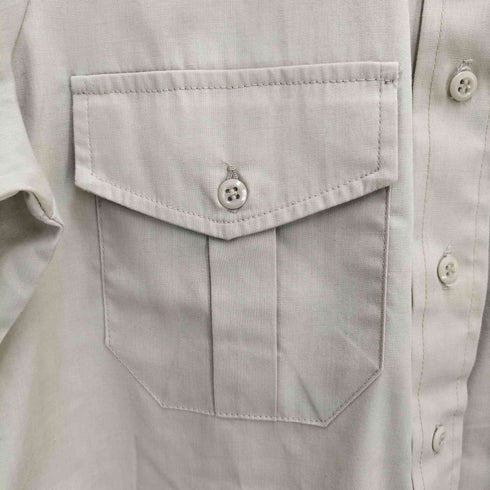 ウールリッチ WOOLRICH 70-80S USA製 白タグ S/S サファリ シャツ レディース