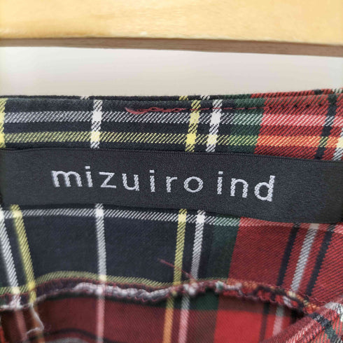 ミズイロインド mizuiro ind 22SS タータンチェック タイト スカート レディース