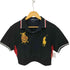 ポロラルフローレン POLO RALPH LAUREN ビッグポニー 刺繍 PRINCES TEAMPOLO BUILDING ナンバー リメイク クロップド ポロ シャツ レディース import:M