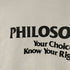 ダブルタップスブリンク WTAPS BULLINK PHILOSOPHY メッセージプリントクルーネックTシャツ メンズ SMALL