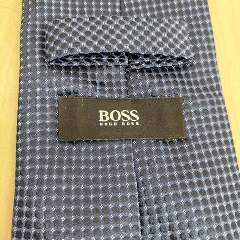 ヒューゴボス HUGO BOSS イタリア製 ドット柄 シルクネクタイ メンズ