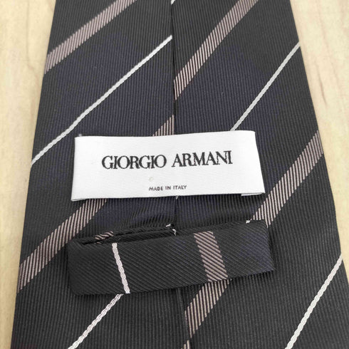ジョルジオアルマーニ Giorgio Armani イタリア製 ストライプシルクネクタイ メンズ