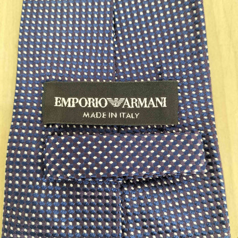 エンポリオアルマーニ EMPORIO ARMANI イタリア製 ドット柄 シルクネクタイ メンズ