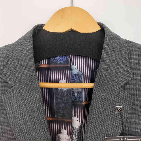 テッドベーカー TED BAKER MODERN FIT 裏地総柄 2B シングル ジャケット & スリムテーパード スラックス メンズ ジャケット 42R : パンツ 32R