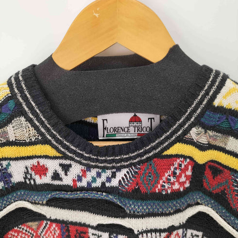 イタリア製 FLORENCE TRICOT 3Dニット メンズ XL