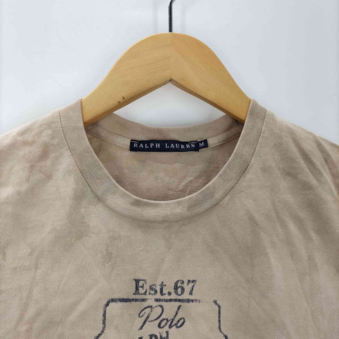 ラルフローレン RALPH LAUREN 製品染め フロントプリントTシャツ レディース import:M