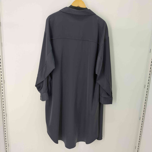ノーアイディーブラック NO ID.BLACK アシンメトリーギャザーロングシャツ メンズ ONE SIZE