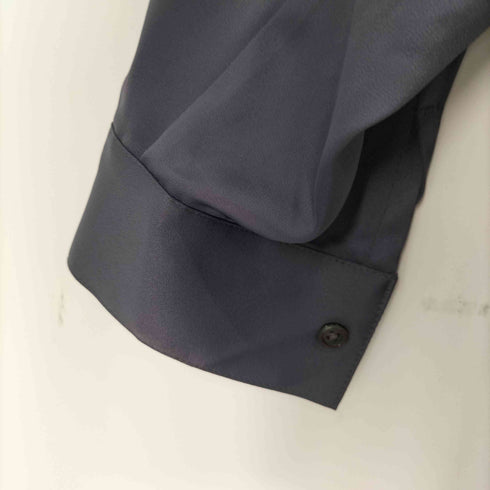 ノーアイディーブラック NO ID.BLACK アシンメトリーギャザーロングシャツ メンズ ONE SIZE