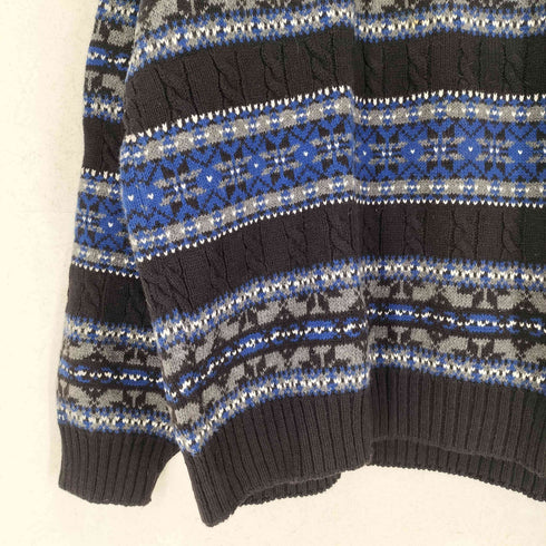 チャップスラルフローレン CHAPS RALPH LAUREN USA製 90s フェアアイル柄クルーネックニット メンズ JPN:L