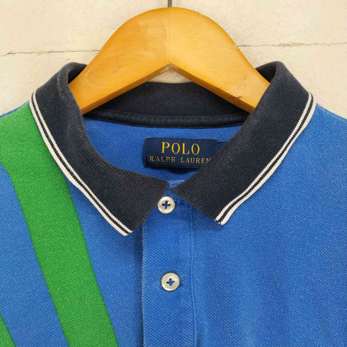 ポロラルフローレン POLO RALPH LAUREN 鹿の子 ヨット柄 ポニー刺繍S/Sポロシャツ メンズ JPN:M