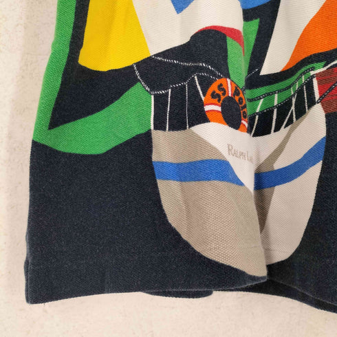 ポロラルフローレン POLO RALPH LAUREN 鹿の子 ヨット柄 ポニー刺繍S/Sポロシャツ メンズ JPN:M
