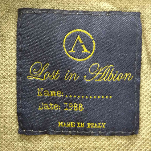 ロストインアルビオン LOST IN ALBION イタリア製 刺繍ポロシャツ メンズ import:M