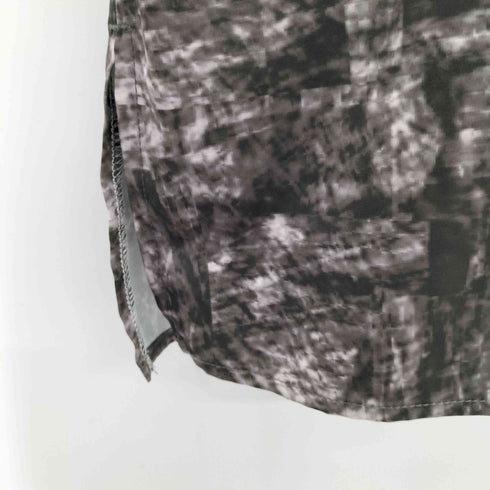 ノーアイディーブラック NO ID.BLACK グリッチプリントアシンメトリーロングシャツ メンズ ONE SIZE