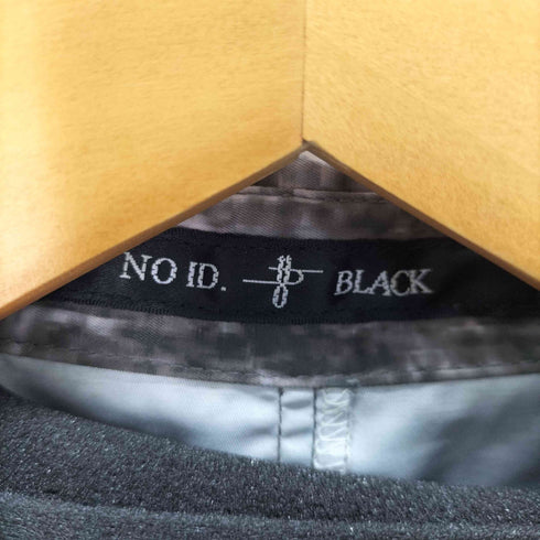 ノーアイディーブラック NO ID.BLACK グリッチプリントアシンメトリーロングシャツ メンズ ONE SIZE