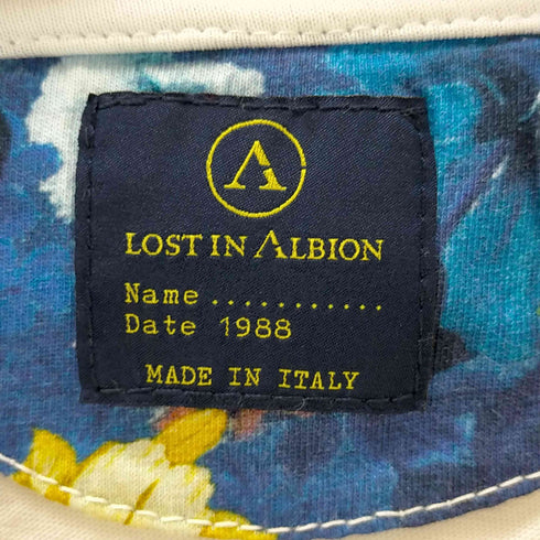 ロストインアルビオン LOST IN ALBION イタリア製 刺繍クルーネックTシャツ メンズ import:L