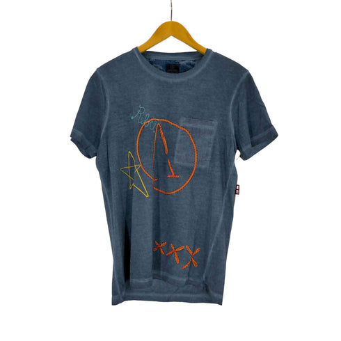 ロストインアルビオン LOST IN ALBION イタリア製 刺繍クルーネックTシャツ メンズ import:S