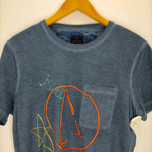 ロストインアルビオン LOST IN ALBION イタリア製 刺繍クルーネックTシャツ メンズ import:S