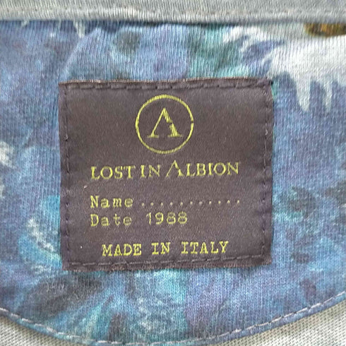 ロストインアルビオン LOST IN ALBION イタリア製 刺繍クルーネックTシャツ メンズ import:S