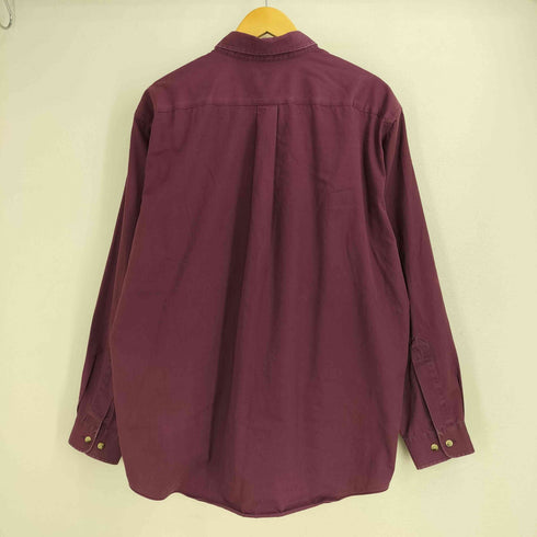 エルエルビーン L.L.Bean 90-00s コットン ボタンダウン 長袖 無地シャツ メンズ import:L