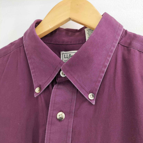 エルエルビーン L.L.Bean 90-00s コットン ボタンダウン 長袖 無地シャツ メンズ import:L