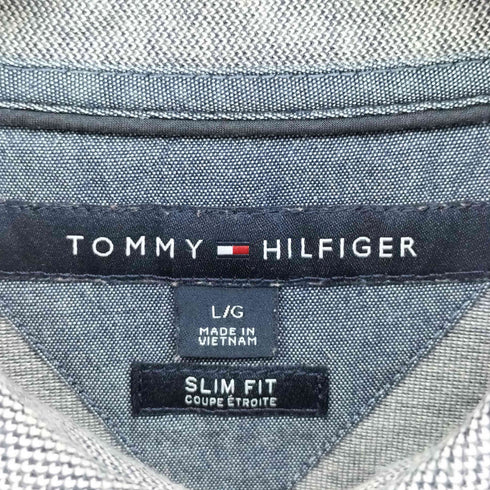 トミーヒルフィガー TOMMY HILFIGER ワンポイントロゴ刺繍 S/S ポロシャツ メンズ import:L
