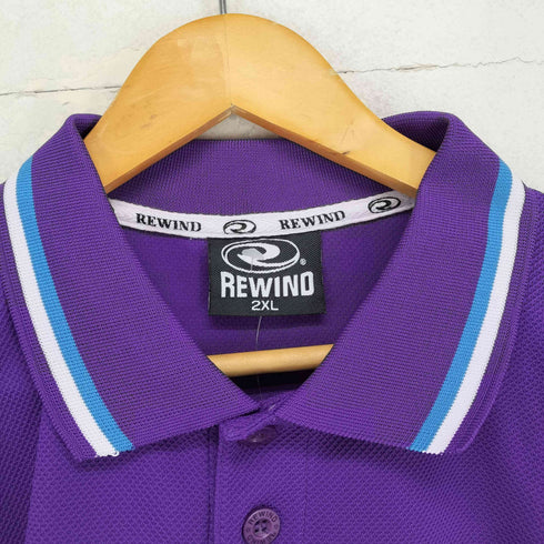 REWIND ロゴ刺繍ポロシャツ メンズ 2XL