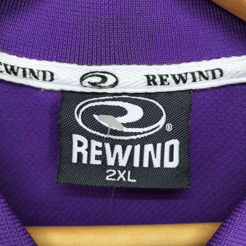 REWIND ロゴ刺繍ポロシャツ メンズ 2XL