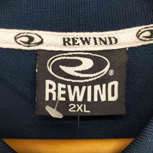 REWIND ロゴ刺繍ポロシャツ メンズ 2XL