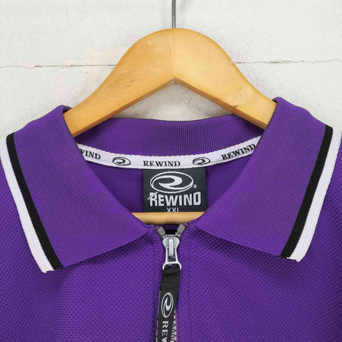 REWIND ロゴ刺繍ジップポロシャツ メンズ JPN:XXL