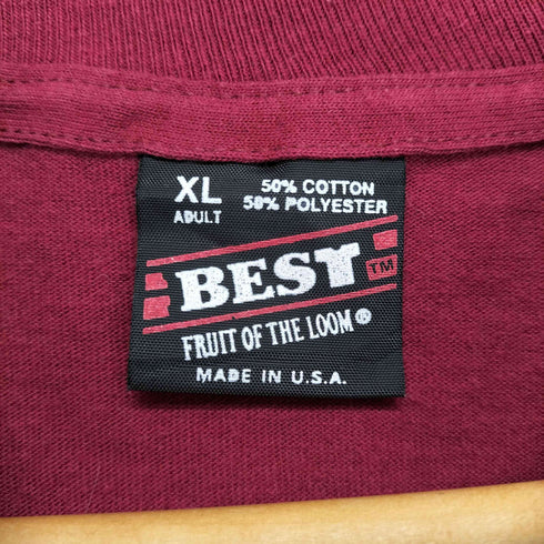 フルーツオブザルーム FRUIT OF THE LOOM 90s -USA製 フロントプリントクルーネックTシャツ メンズ JPN:XL