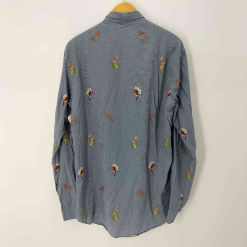 エトロ ETRO イタリア製 BEN ETRO ESSERE アニマル柄 ギンガムチェックシャツ メンズ