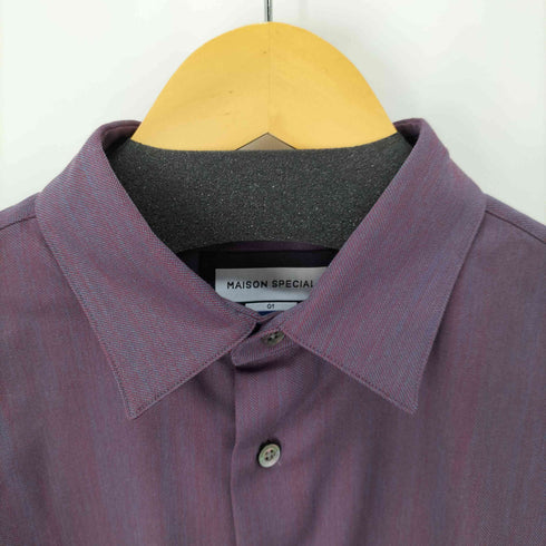 メゾンスペシャル MAISON SPECIAL High Count Wool Prime-Over Shirt メンズ 1