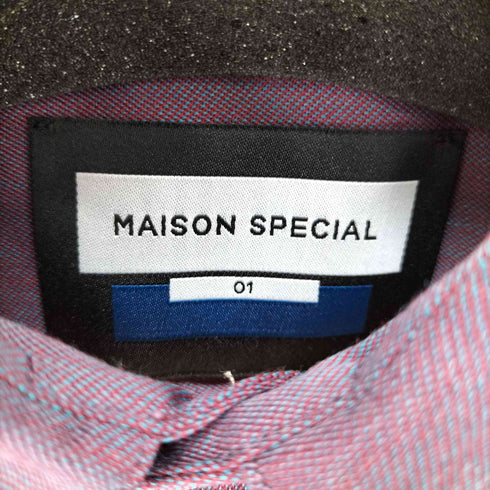 メゾンスペシャル MAISON SPECIAL High Count Wool Prime-Over Shirt メンズ 1
