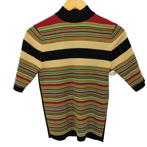 キャバン CABaN モックネック マルチボーダー S/S ニット レディース import:S