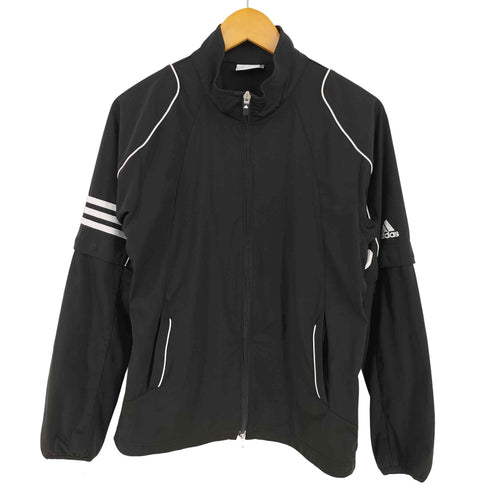 アディダス adidas ダブルジップ ナイロンジャケット 袖スナップ メンズ JPN:L