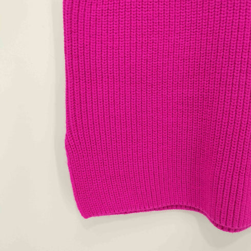 ザラ ZARA ネオン サイドスリット ノースリーブ ニット レディース import:L