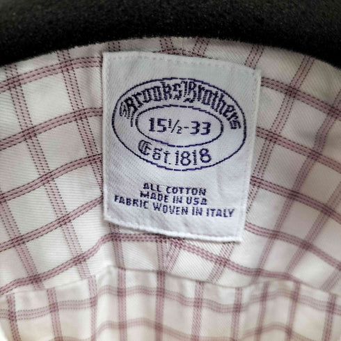 ブルックスブラザーズ BROOKS BROTHERS EST.1818 MADE IN USA コットン L/S チェックシャツ メンズ 15 1/2-33