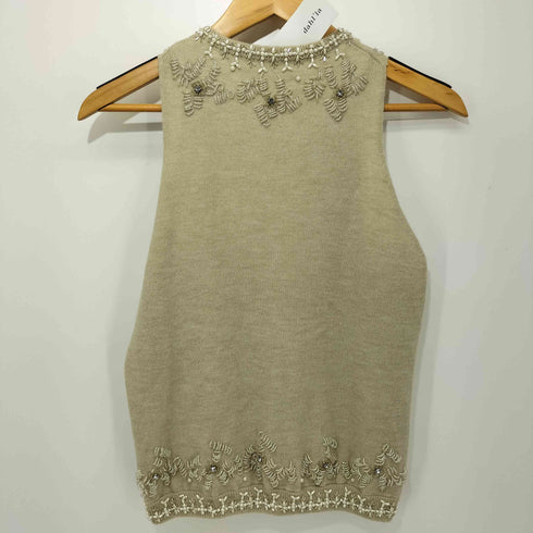 ダリア dahl ia KNIT BEADS VEST レディース FREE