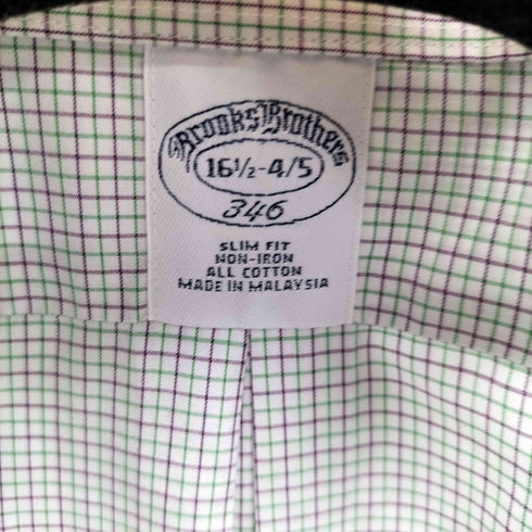 ブルックスブラザーズ 346 BROOKS BROTHERS SLIM FIT コットン L/S チェックシャツ メンズ 16 1/2 4/5