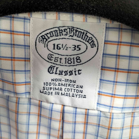 ブルックスブラザーズ BROOKS BROTHERS CLASSIC コットン L/S チェックシャツ メンズ 16 1/2-35