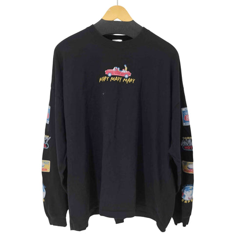 MARY MARY MARY 袖プリント クルーネック長袖Tシャツ メンズ JPN:L