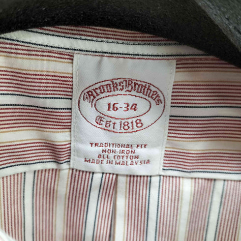 ブルックスブラザーズ BROOKS BROTHERS EST.1818 TRADITIONAL FIT コットン L/S ストライプシャツ メンズ 16-34