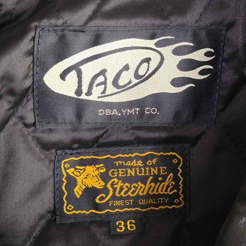 TACO Steerhide LEATHER TALONジップ ダブル ライダースジャケット メンズ 36
