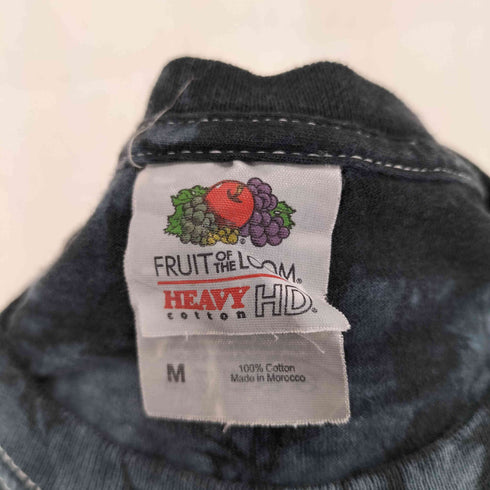 フルーツオブザルーム FRUIT OF THE LOOM スカルプリントタイダイ柄クルーネックTシャツ メンズ JPN:M