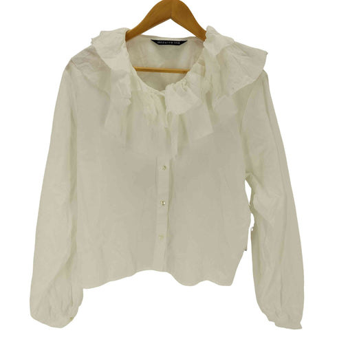 ミズイロインド mizuiro ind DOUBLE FRILL COLLAR SHIRT レディース