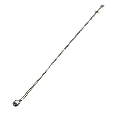 ヨンドシー 4℃ SILVER刻印 アクアマリン しずく型 ネックレス レディース