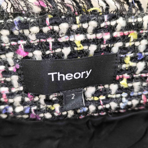 セオリー theory RAINBOW TWEED MIDI SKIRT レインボー ツイード ミニ丈 スカート レディース JPN:2