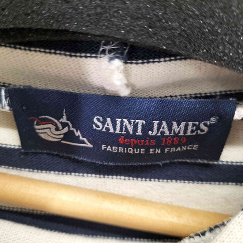 セントジェームス SAINT JAMES MADE IN FRANCE ボーダープルオーバーパーカー メンズ