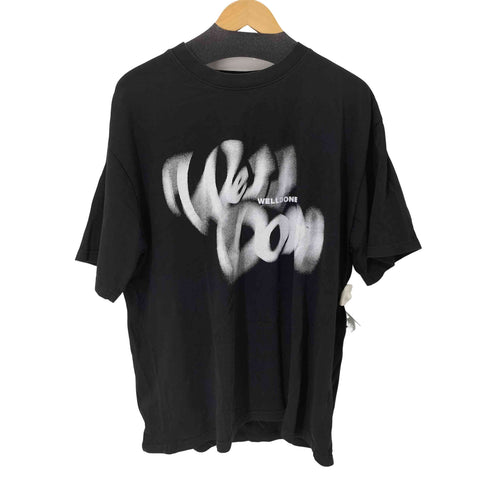 ウェルダン WE11DONE S/S フロントロゴプリントクルーネックTシャツ メンズ