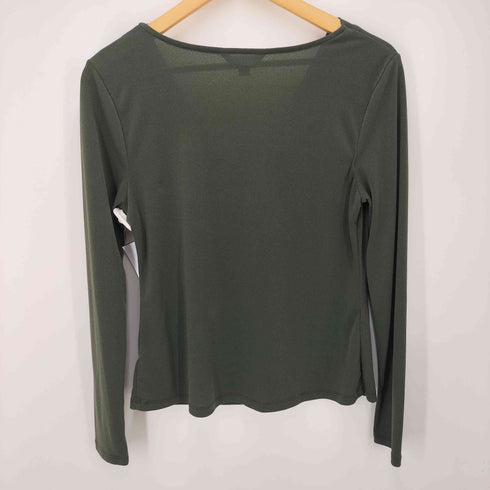バナナリパブリック BANANA REPUBLIC 24SS LS COWL NECK N NMAL GREN ドレープネック L/S ブラウス レディース import:M